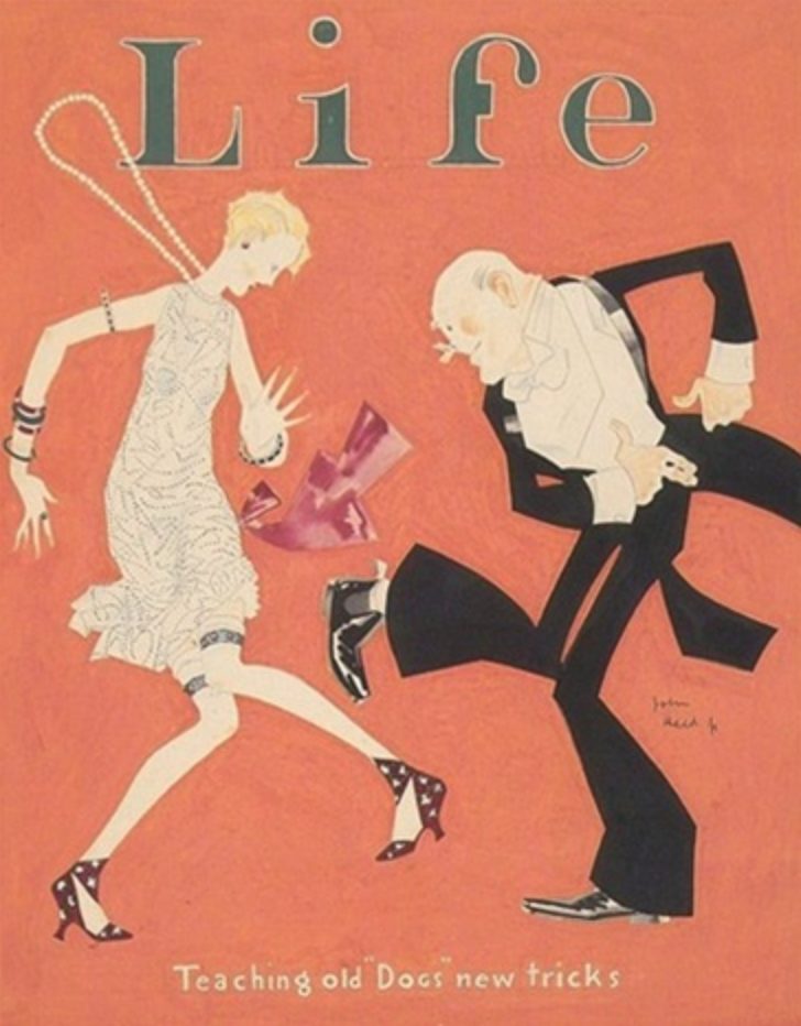 Flapper and sugar daddy dancing (illus. for Life)