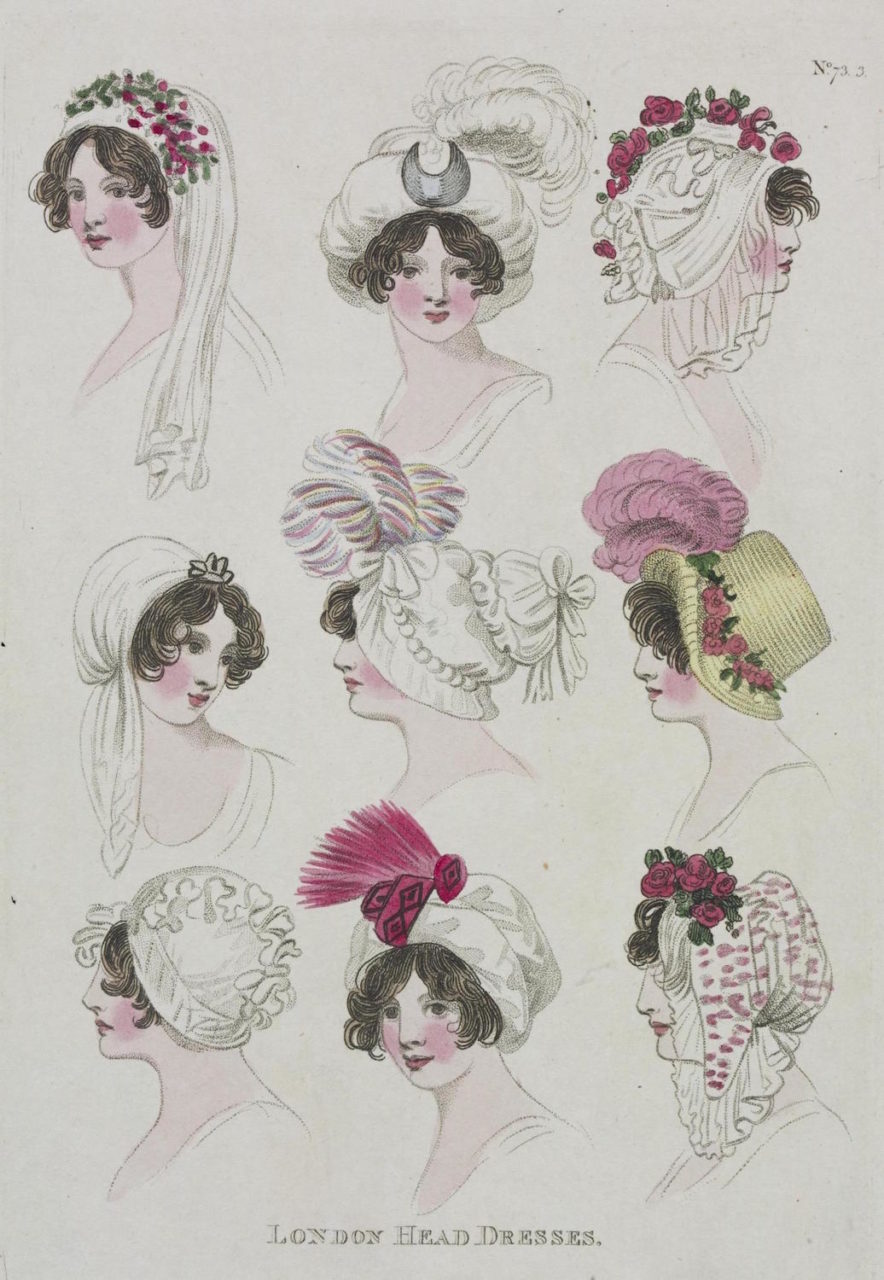 Fashion Plate: "London Head Dresses"