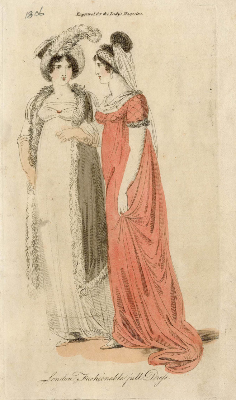 London Fashionable Full dress, engraved for the Lady's Magazine