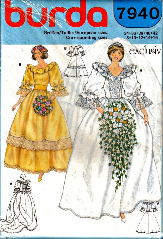 Lady Diana's Wedding Gown dress Sewing Pattern