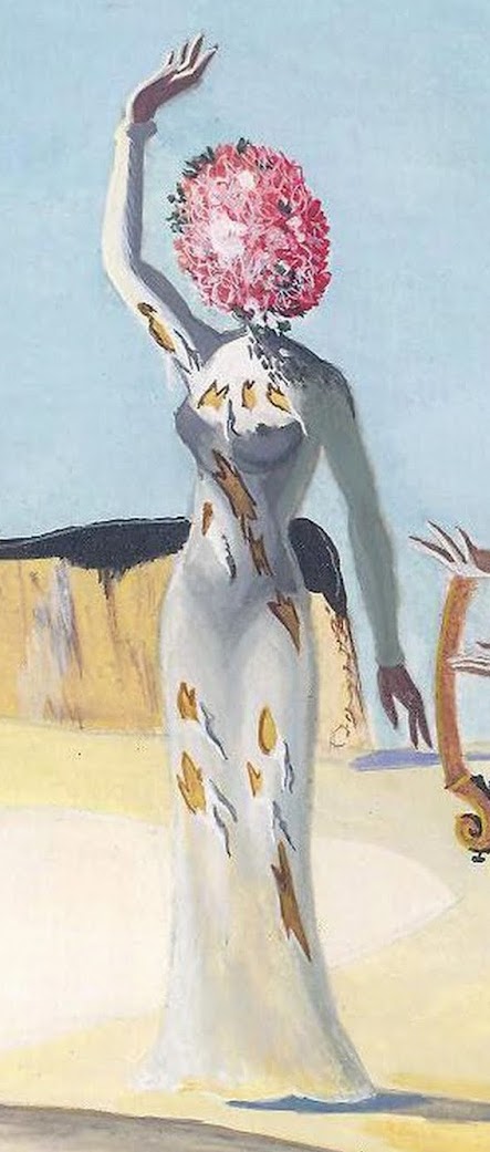 Three Young Surrealist Women Holding in their Arms the Skins of an Orchestra (detail)