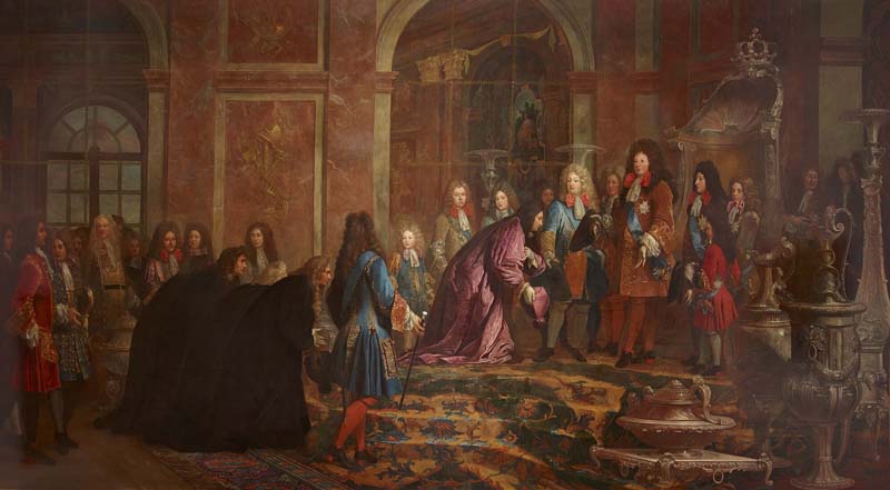 Louis XIV receiving the Doge of Genoa at Versailles on 15 May 1685, following the Bombardment of Genoa