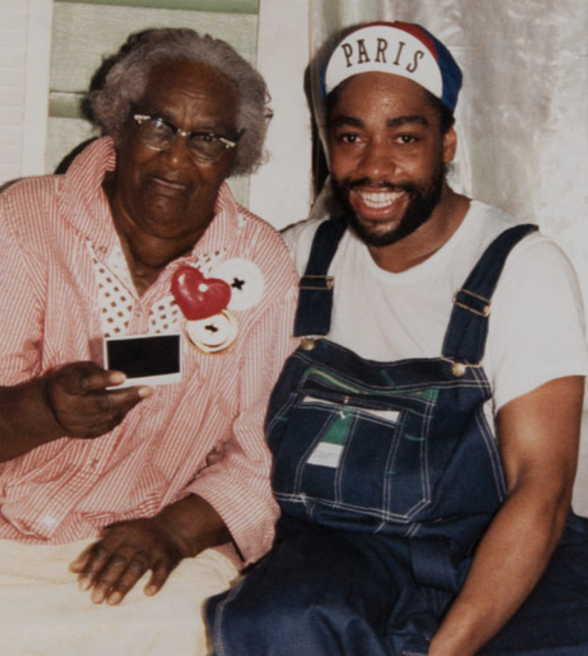 Patrick Kelly with his grandmother Ethel Rainey
