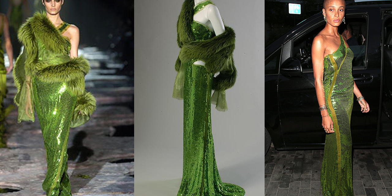 Tener cuidado mostrar Reconocimiento 2004 – Tom Ford for Gucci, Acid Green Evening Gown | Fashion History  Timeline