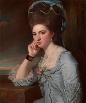 Portrait of a Young Woman in Powder Blue