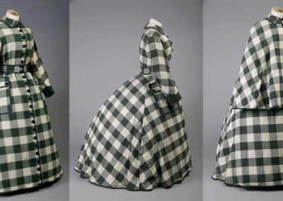 1862 – Elizabeth Keckley, Green plaid day dress