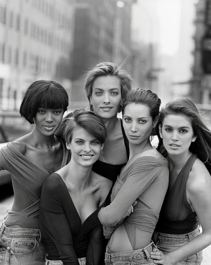Naomi Campbell, Linda Evangelista, Tatiana Patitz, Christy Turlington, Cindy Crawford for Vogue