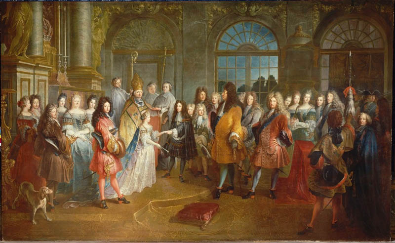 Marriage of Louis, Duc de Bourgogne and Marie-Adelaide de Savoie.