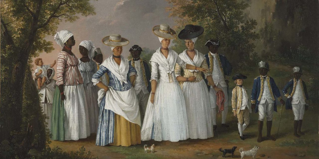 1770-96 – Agostino Brunias, Free Women of Color with Their Children and Servants in a Landscape
