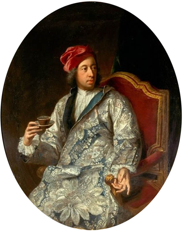 Portrait of the Elector Clemens August with a teacup