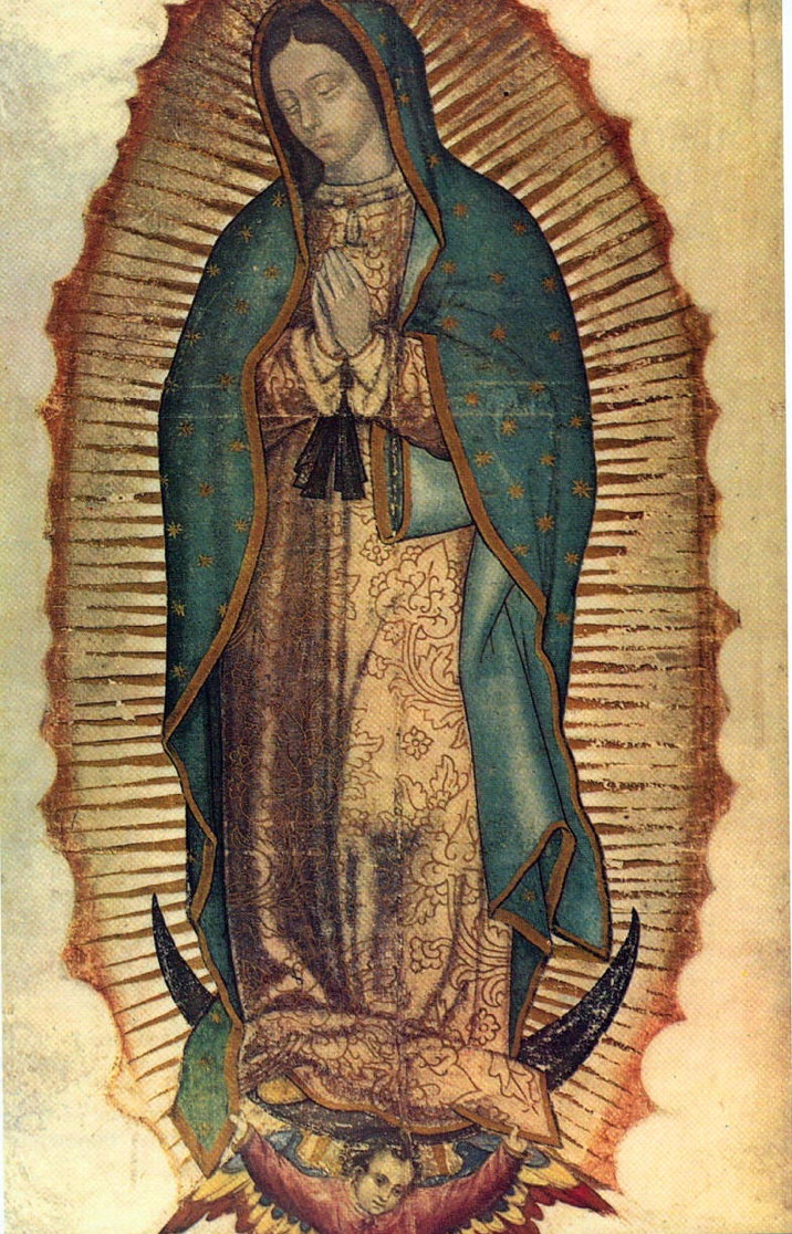 Image of our Lady of Guadalupe on the tilma of Juan Diego