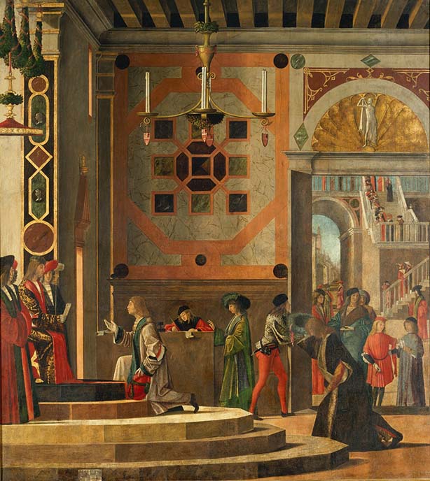 Scenes from the Life of Saint Ursula: Departure of the Ambassadors from the Court of England
