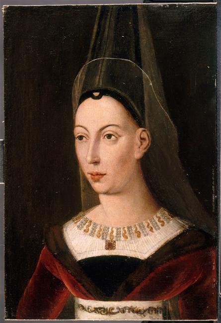 Portrait d'Isabelle de Bourbon, seconde femme de Charles le Téméraire, morte en 1465