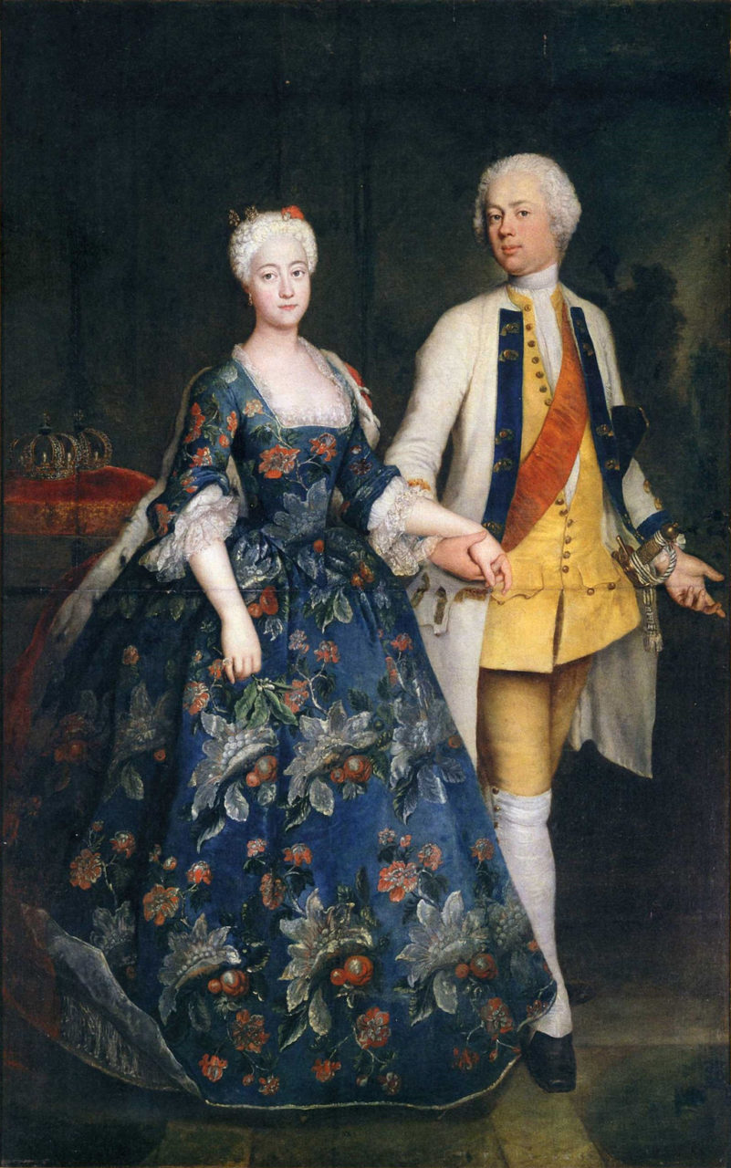 Sophie von Preußen mit ihrem Gemahl Markgraf Friedrich Wilhelm von Brandenburg-Schwedt