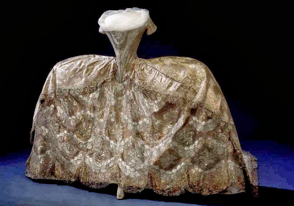 Wedding gown of Edwidge Elisabeth Charlotte Holstein-Gottorp, wife of Prince Karl and sister-in-law of King Gustav III of Sweden
