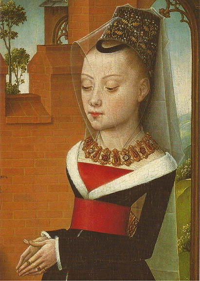 Detail from Portrait of Maria Hoose, Triptych of Jan de Witte
