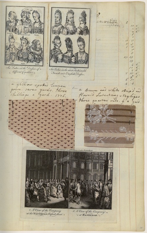 Page from Barbara Johnson’s album of fashion