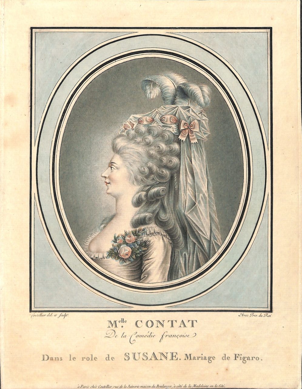 Louise Contat in the Role of Suzanne in Pierre Beaumarchais's "Le Mariage de Figaro" (The Marriage of Figaro)