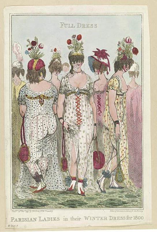 Parisian Ladies in their winter dress for 1800