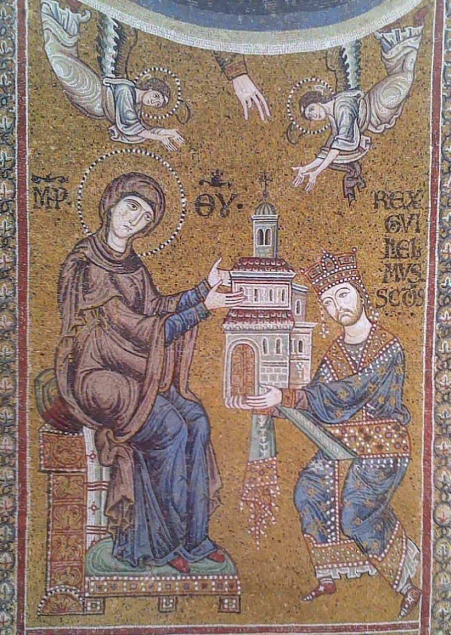William II offers the church to the virgin