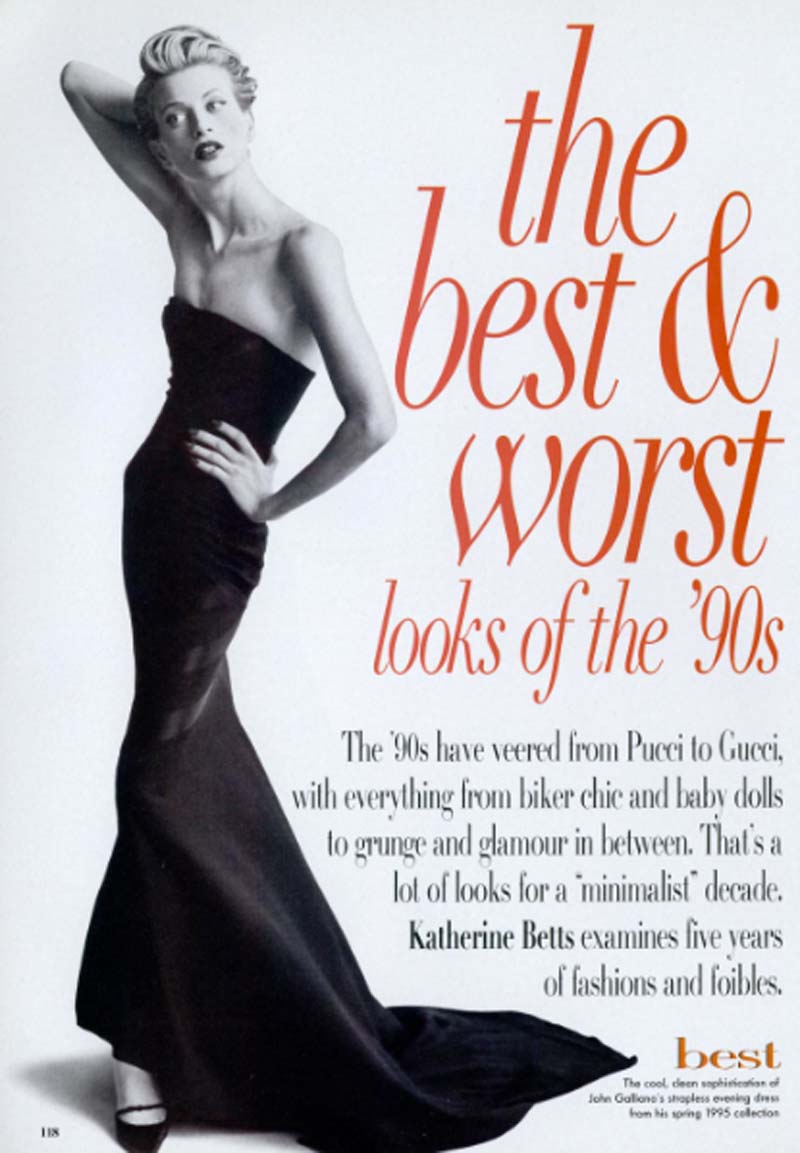 "Best & Worst Looks of the 90s" in Vogue
