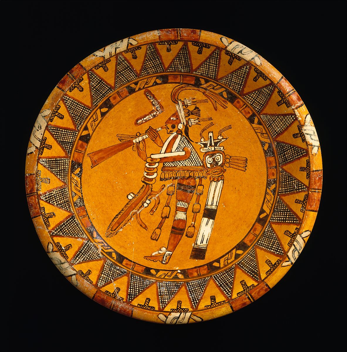 Plate with Trumpeter