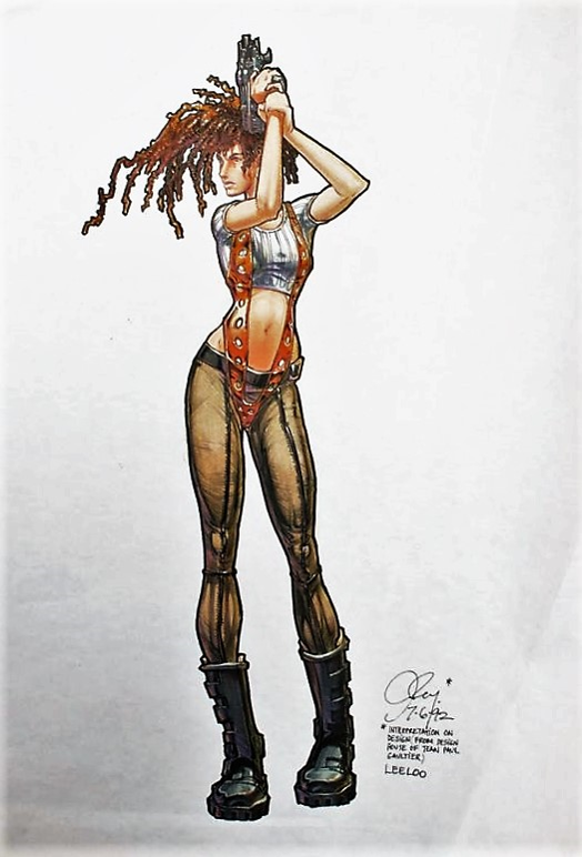 Concept Art for Leeloo in "The Fifth Element" (1997)