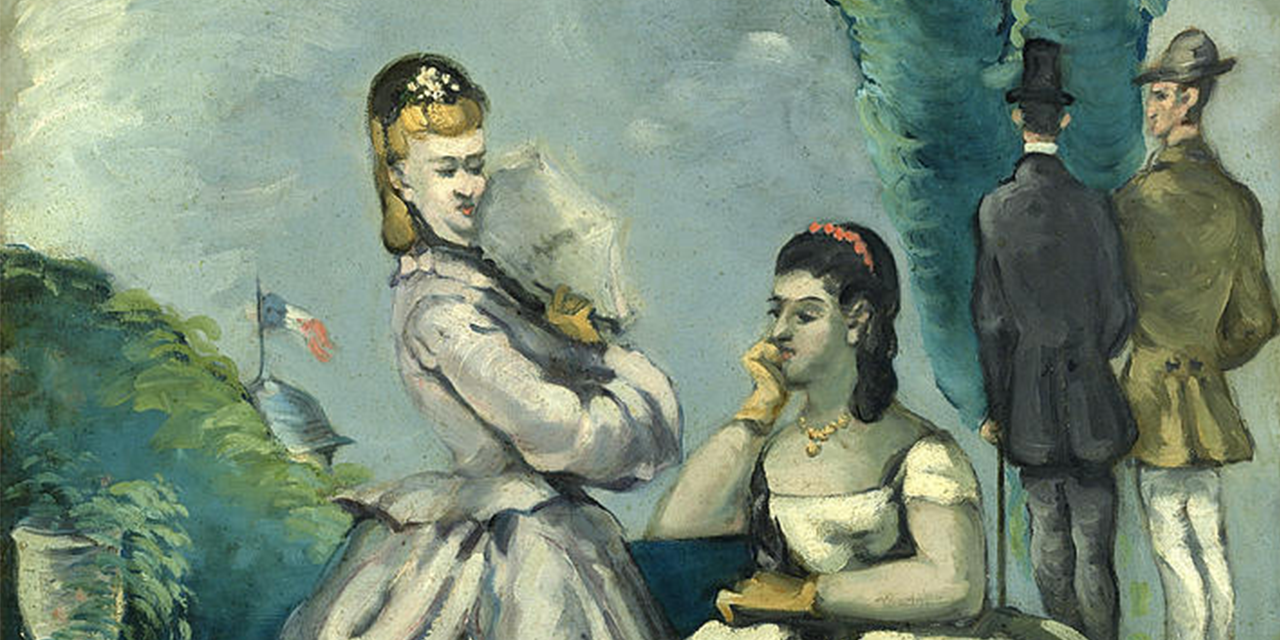 1870-71 – Paul Cézanne, The Conversation | Fashion History Timeline