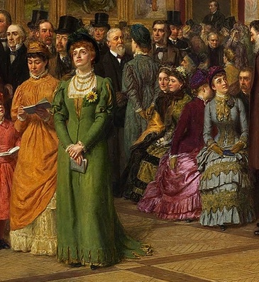 A Private View at the Royal Academy, 1881 (detail)
