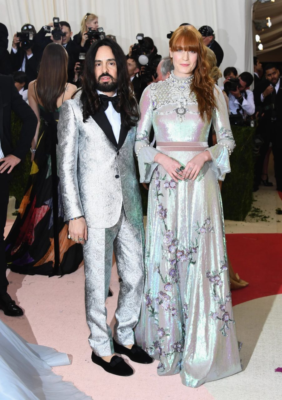 Alessandro Michele and Florence Welch at the 2016 Met Gala