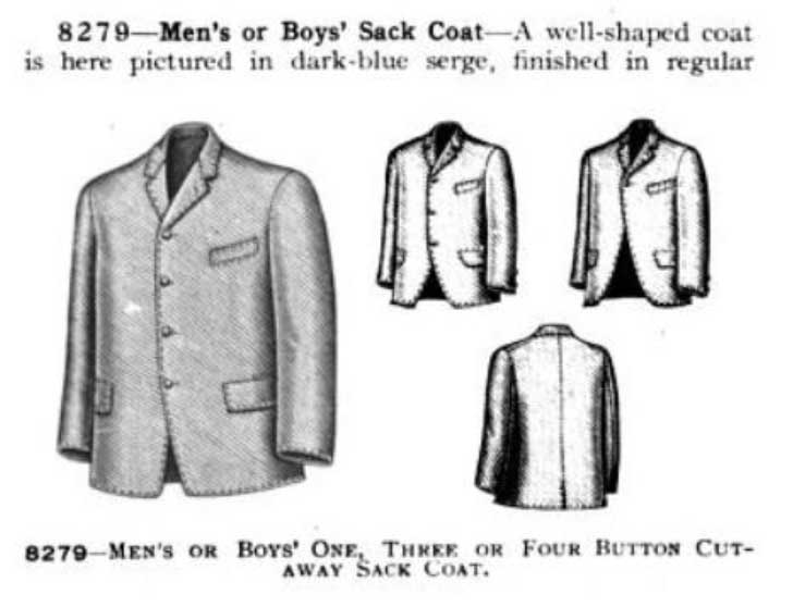 Men's or Boy's Sack Coat